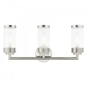 Hillcrest 3 Lt Polished Chrome Bath Vanity