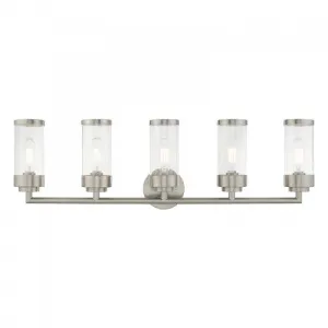 Hillcrest 5 Lt Brushed Nickel Bath Vanity