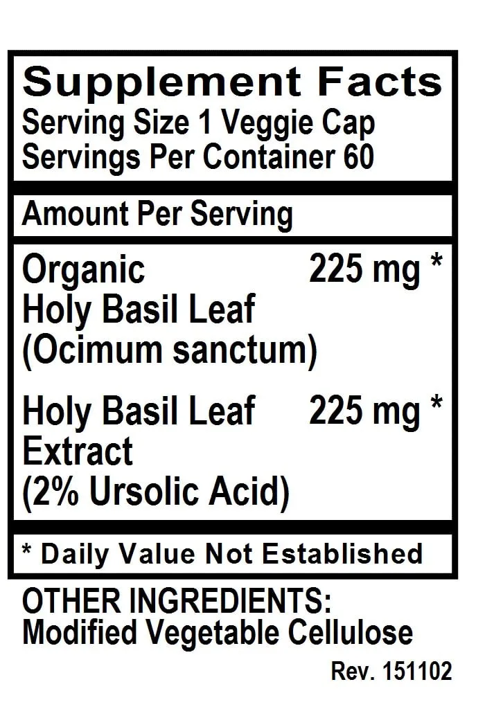 Holy Basil, 60 vcap