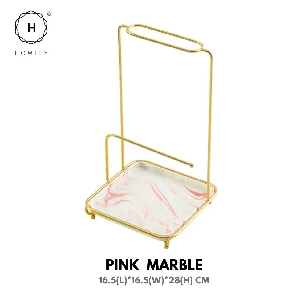Homlly Marble Jewelry Cosmetic Organizer Display Stand