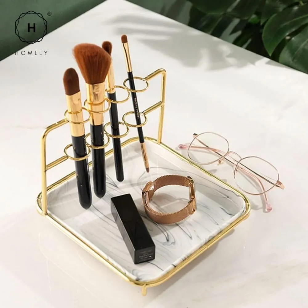 Homlly Marble Jewelry Cosmetic Organizer Display Stand