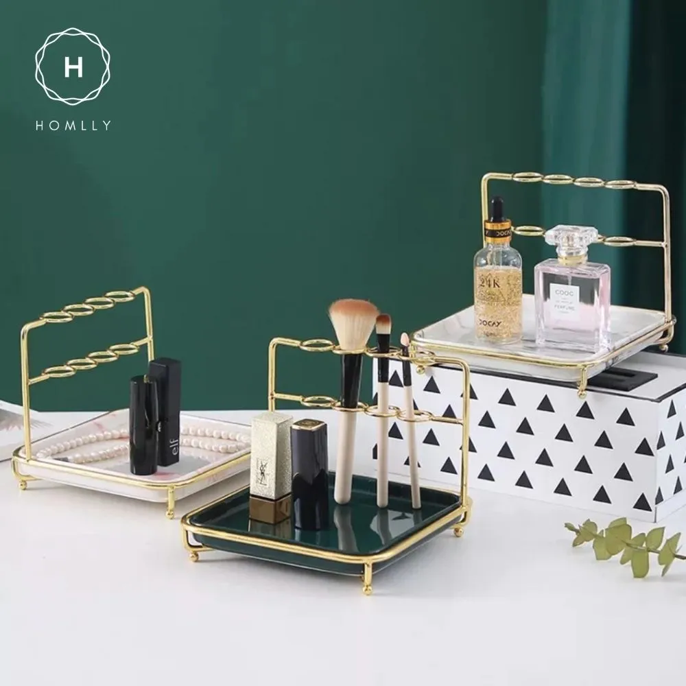 Homlly Marble Jewelry Cosmetic Organizer Display Stand