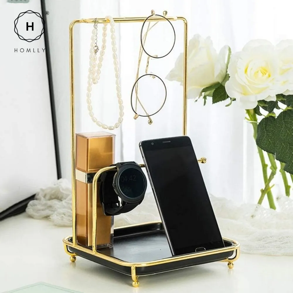 Homlly Marble Jewelry Cosmetic Organizer Display Stand
