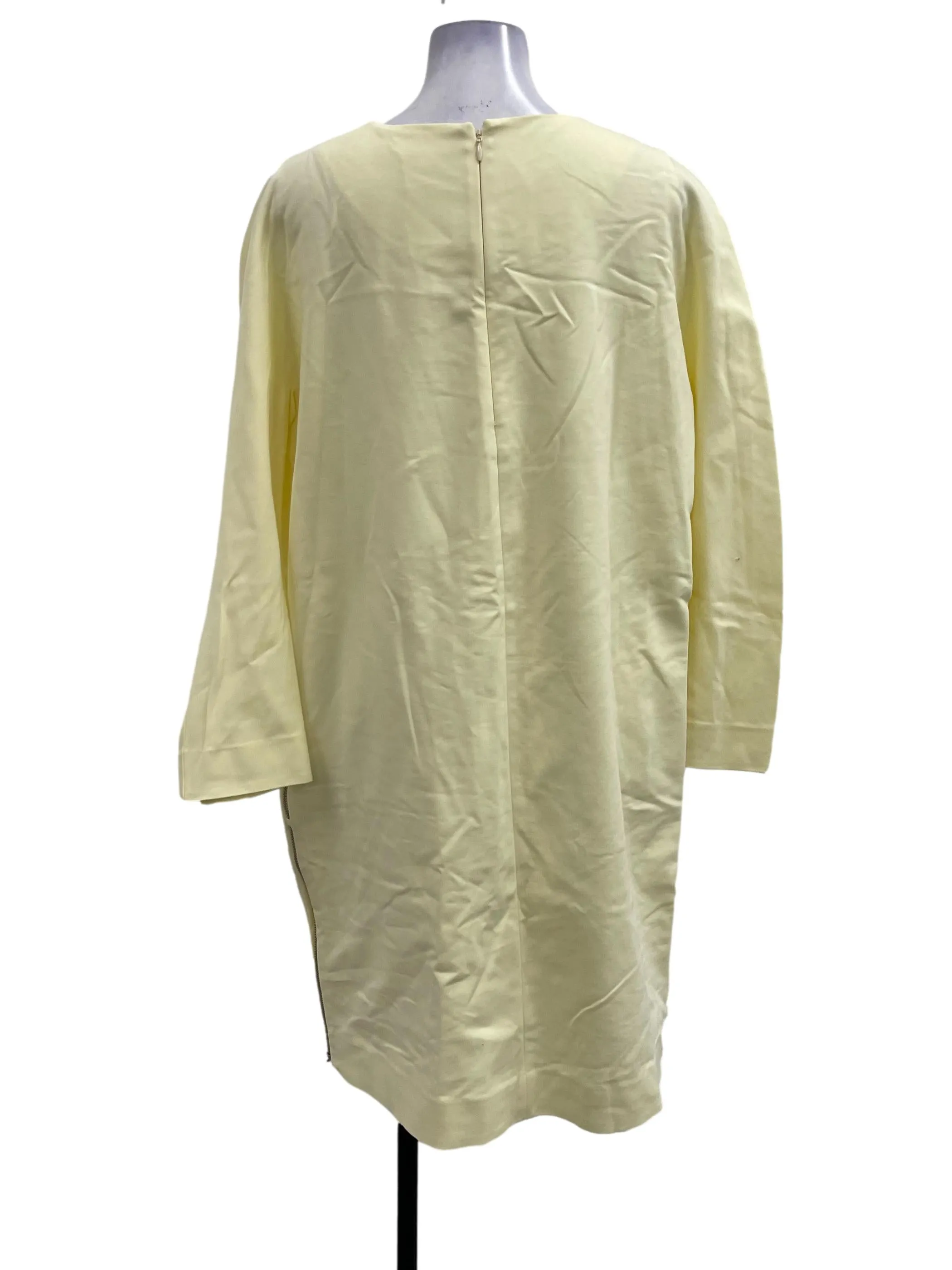 Honey Yellow Roundneck Mini Dress