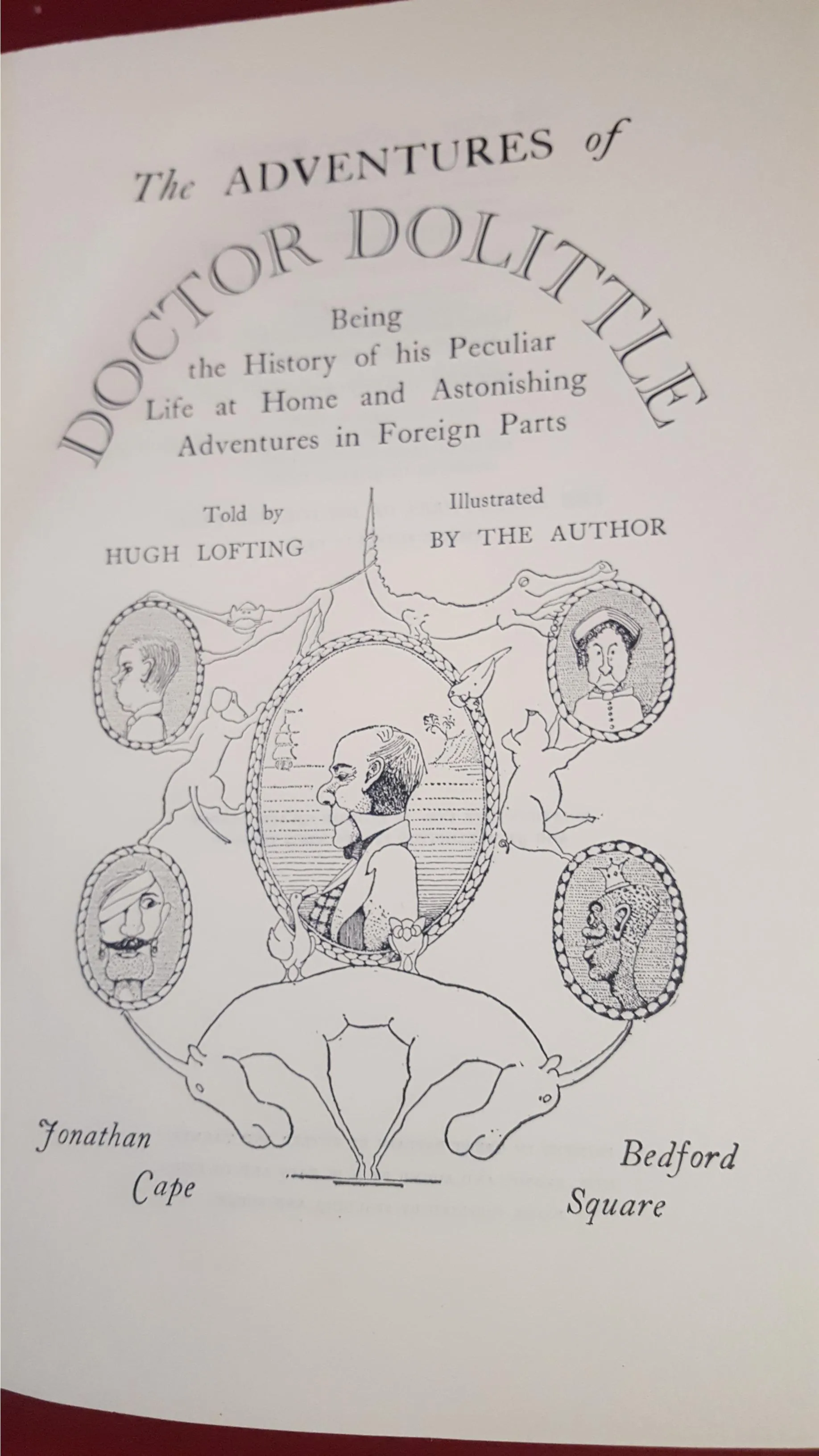 Hugh Lofting -The Adventures Of Doctor Dolittle, Jonathan Cape, 1936, 1st Omnibus Edition