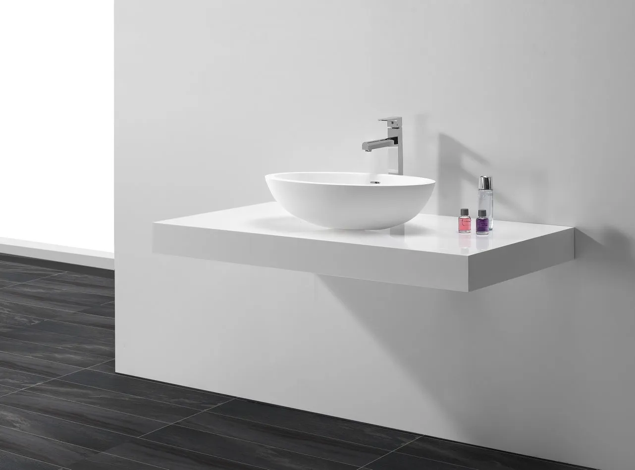 Hugi Classic Oval Concrete Basin - 600mm - B1510