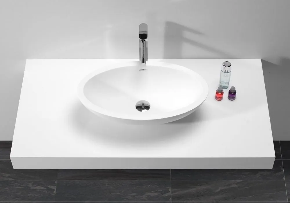 Hugi Classic Oval Concrete Basin - 600mm - B1510