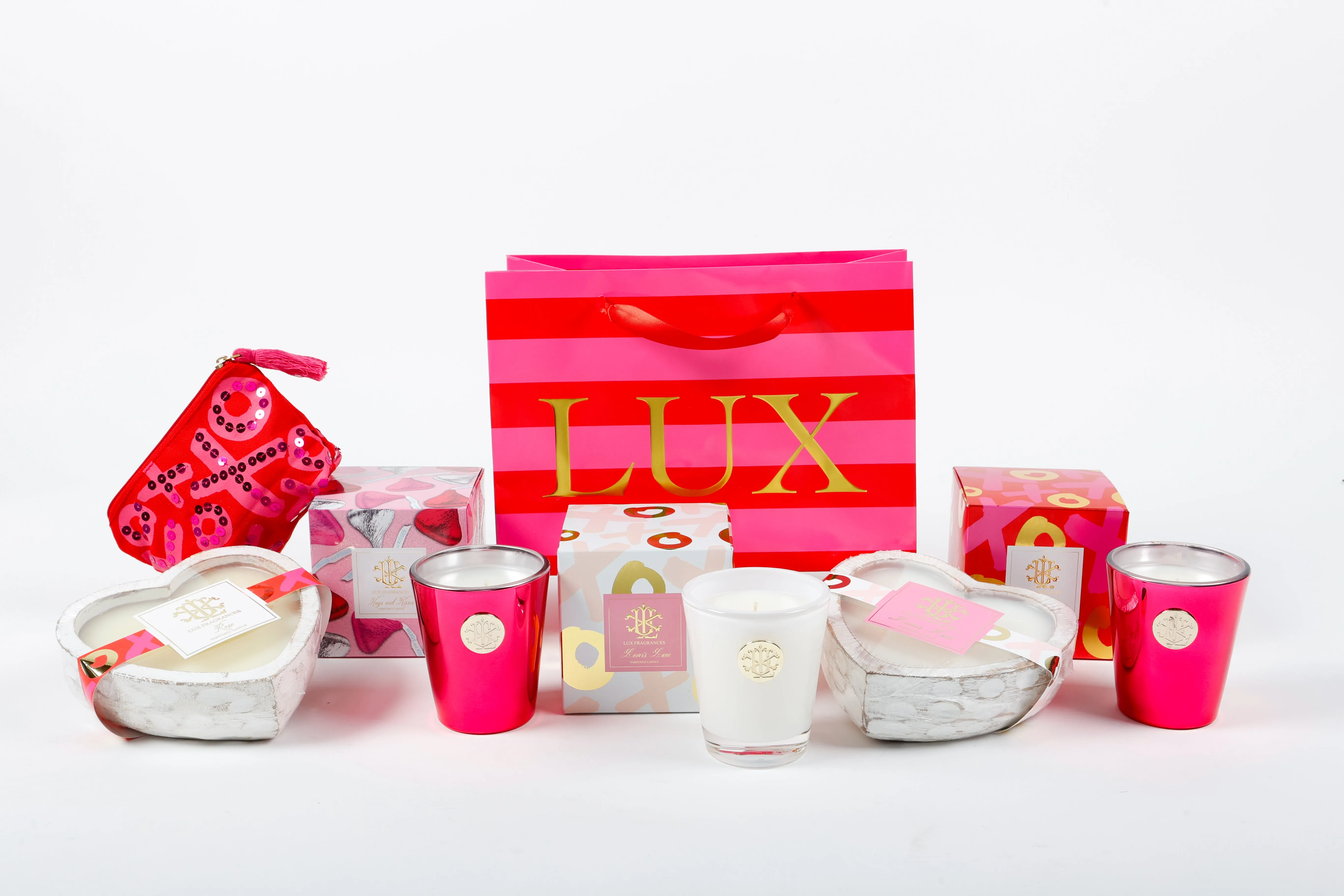 Hugs and Kisses 8 oz Designer Box Candle MIN 6