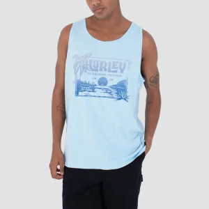 Hurley Island Vibes Slub Tank Vest Blue Dream