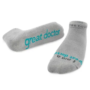 I am a great doctor™ grey low-cut socks