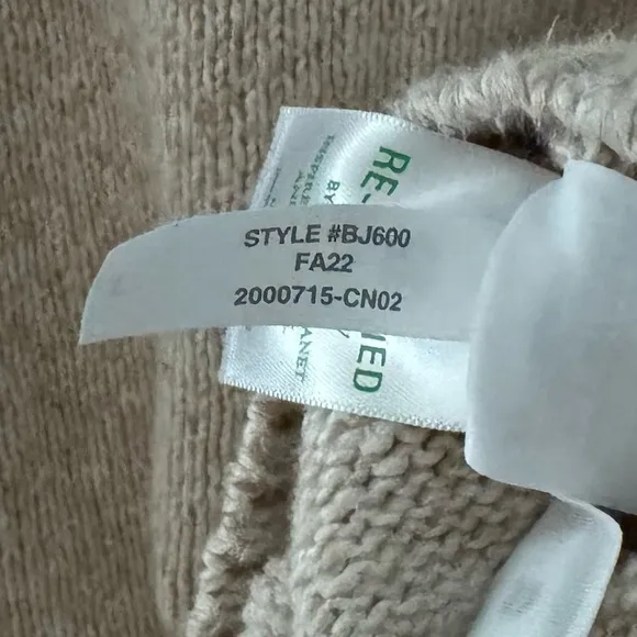 J. Crew Sweater Puff Sleeve Pullover Cotton Crew Classic Preppy Minimal Cream L
