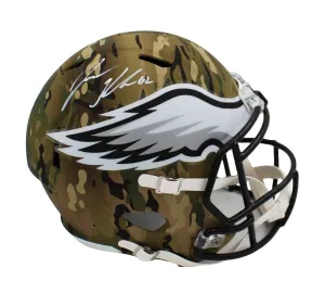 Jason Kelce Signed Philadelphia Eagles Speed Full Size Camo NFL Helmet