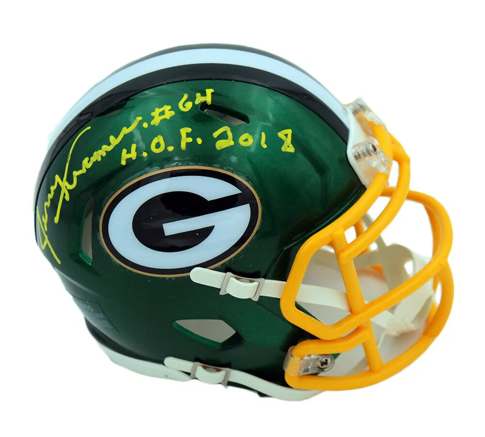 Jerry Kramer Signed Green Bay Packers Speed Flash NFL Mini Helmet w- "HOF 2018