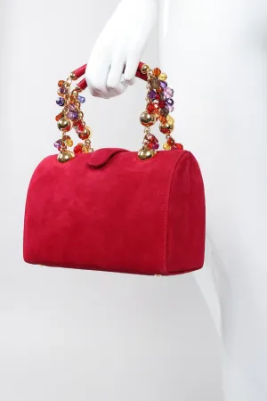 Jeweled Handle Handbag