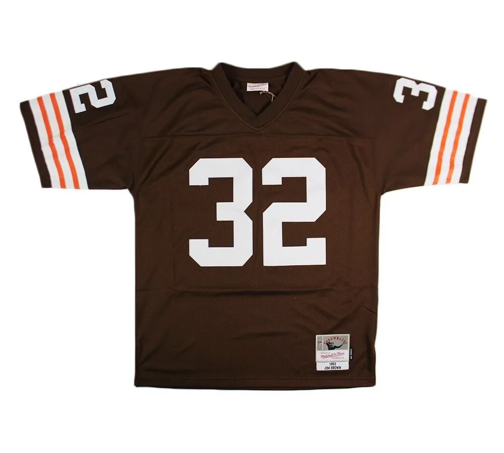 Jim Brown Signed Cleveland Browns Mitchell and Ness Brown Jersey