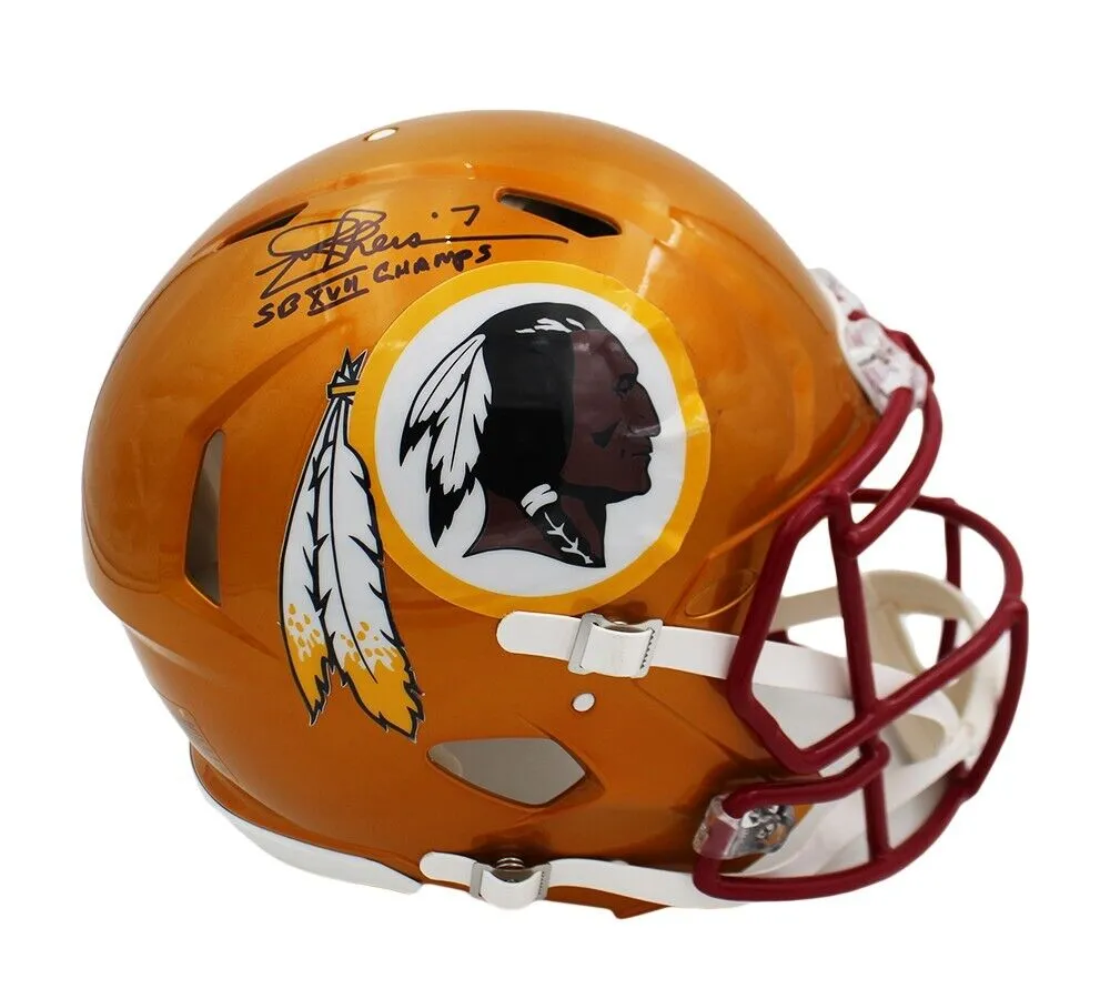 Joe Theismann Signed Washington Commanders Speed Authentic Flash Helmet -SB XVII