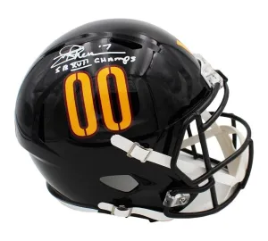 Joe Theismann Signed Washington Commanders Speed FS Alt NFL Helmet   Inscription