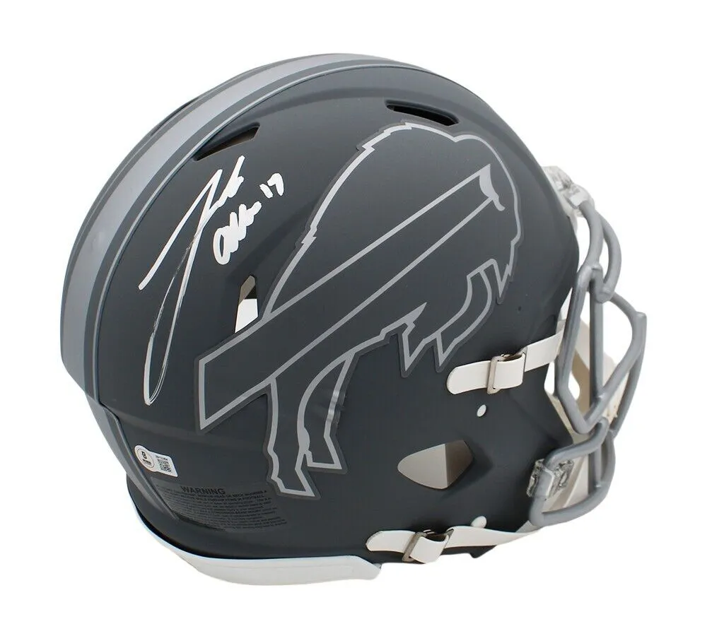 Josh Allen Signed Buffalo Bills Speed Authentic Slate NFL Helmet