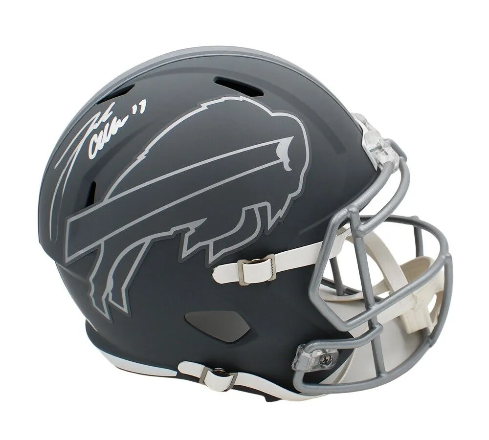 Josh Allen Signed Buffalo Bills Speed Full Size Slate NFL Helmet