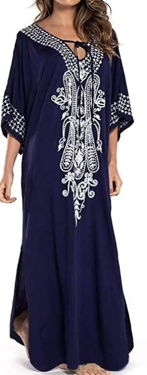 Kaftan Maxi Dress Summer Beach Dress Tunic