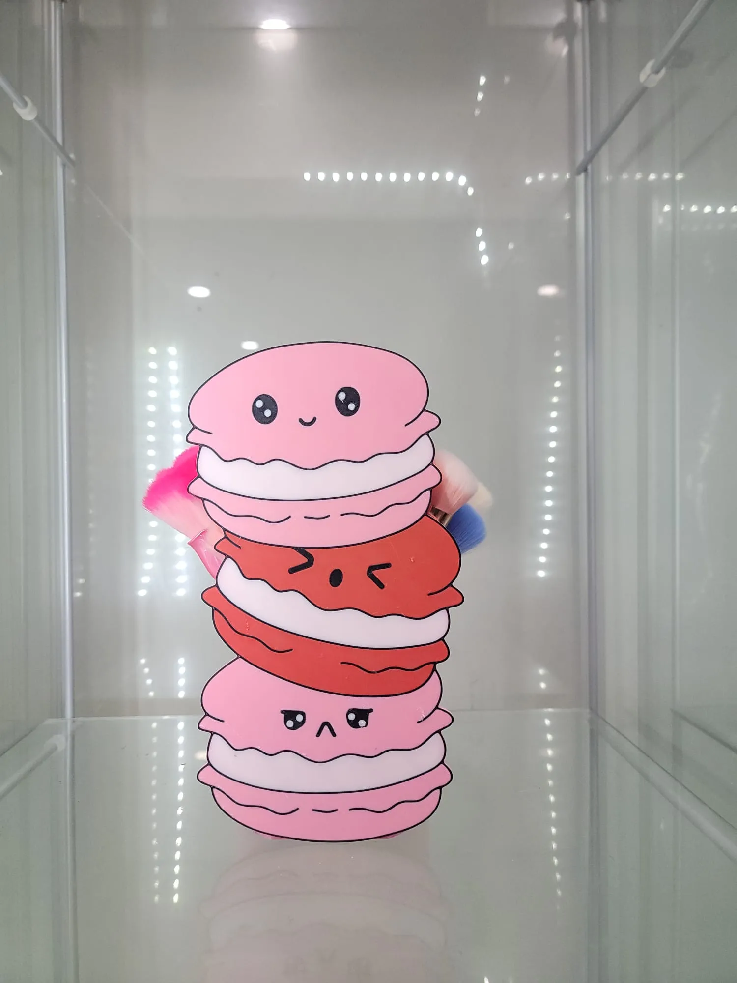 Kawaii Macaron Stack Vanity & Home Decor Makeup Organizer Brush Holder
