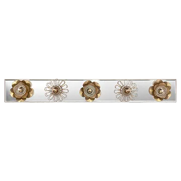 Keaton Bouquet Floral Vanity Light in Gild and Mirror 30"