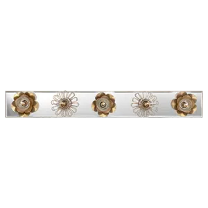 Keaton Bouquet Floral Vanity Light in Gild and Mirror 30"