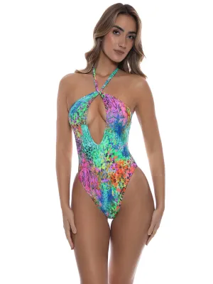 Keyhole Halter One Piece