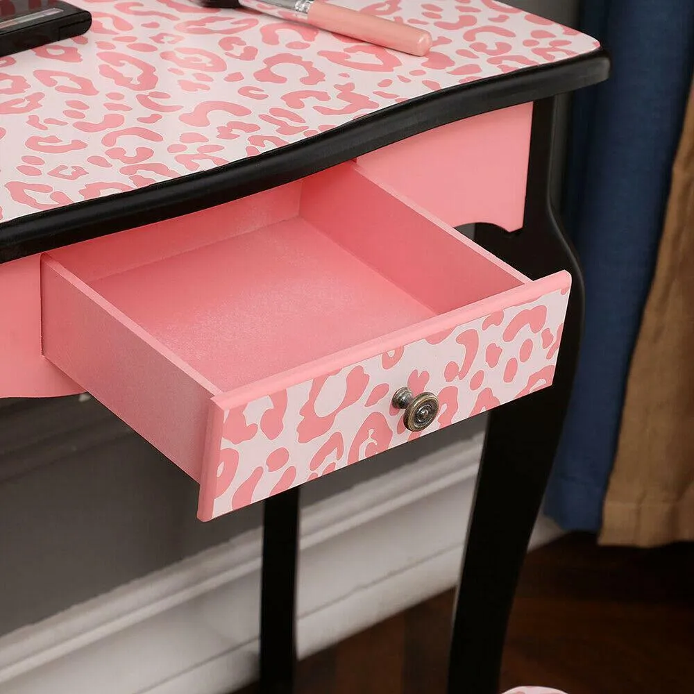 Kids Play Mirror Make Up for Vanity Drawer Table Set