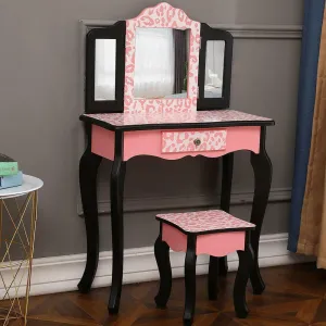 Kids Play Mirror Make Up for Vanity Drawer Table Set