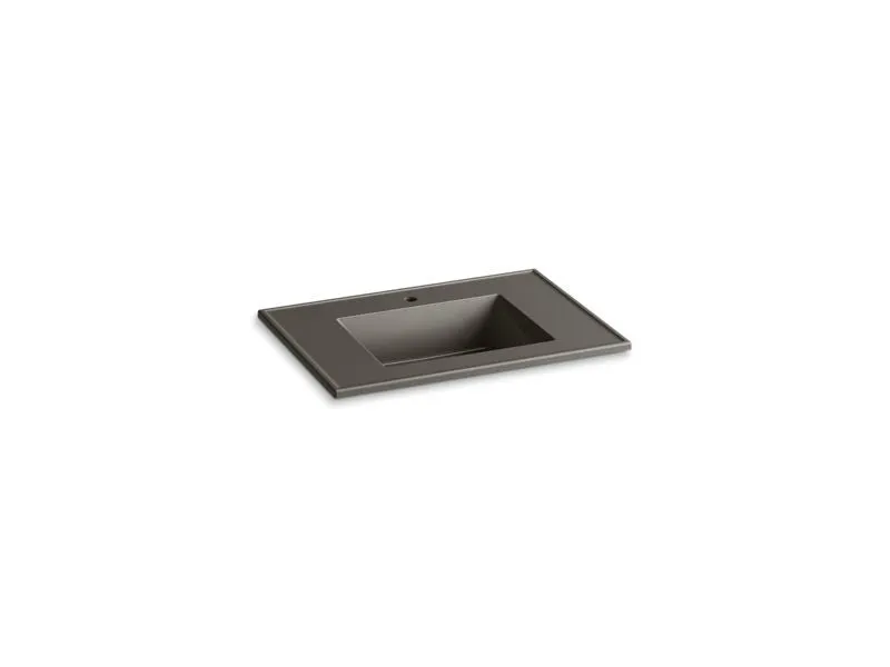 KOHLER K-2779-1 Ceramic/Impressions 31" rectangular vanity-top bathroom sink with single faucet hole