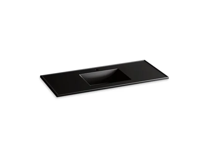 KOHLER K-2783-1 Ceramic/Impressions 49" rectangular vanity-top bathroom sink with single faucet hole