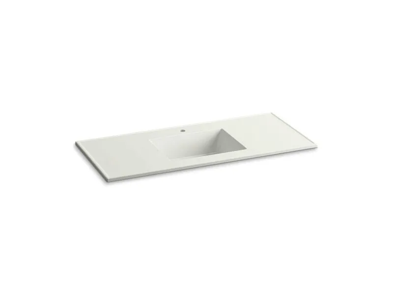 KOHLER K-2783-1 Ceramic/Impressions 49" rectangular vanity-top bathroom sink with single faucet hole