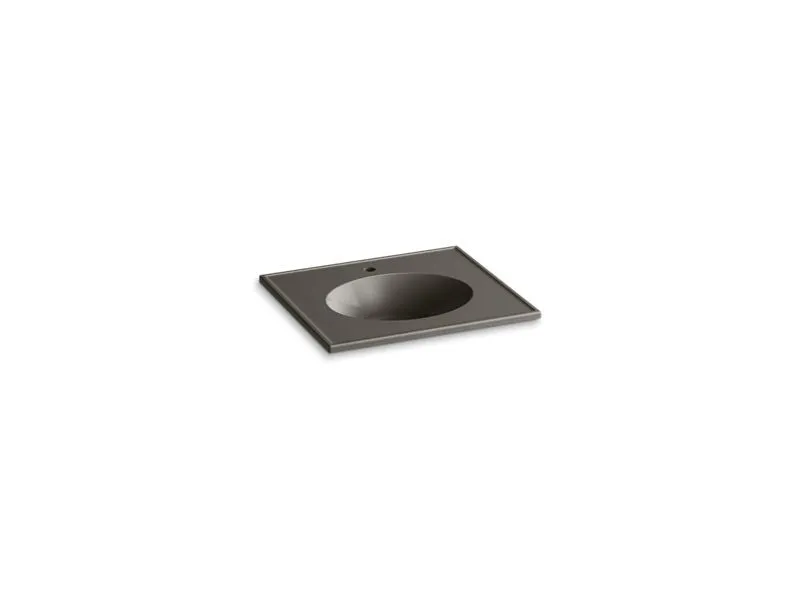 KOHLER K-2791-1 Ceramic/Impressions 25" oval vanity-top bathroom sink with single faucet hole