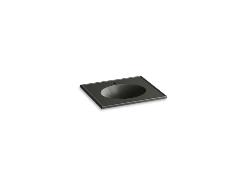 KOHLER K-2791-1 Ceramic/Impressions 25" oval vanity-top bathroom sink with single faucet hole