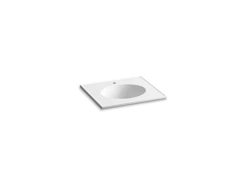 KOHLER K-2791-1 Ceramic/Impressions 25" oval vanity-top bathroom sink with single faucet hole