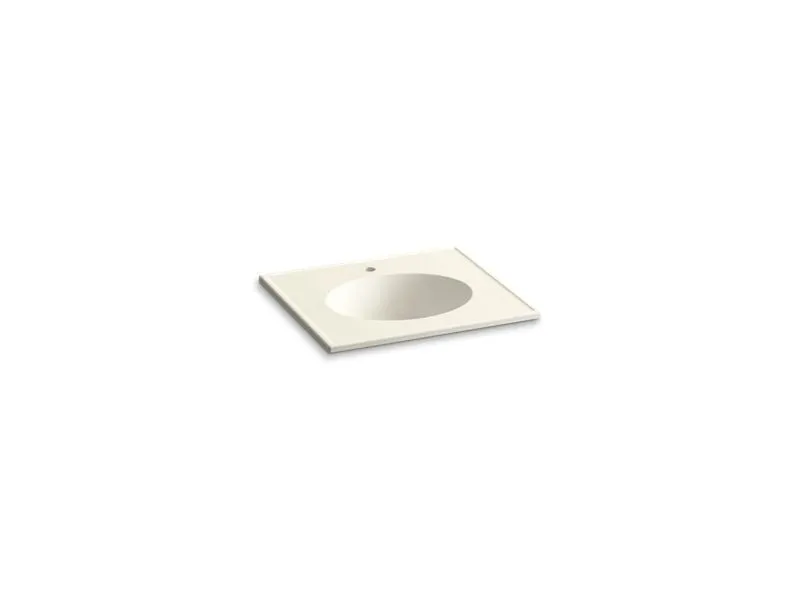 KOHLER K-2791-1 Ceramic/Impressions 25" oval vanity-top bathroom sink with single faucet hole