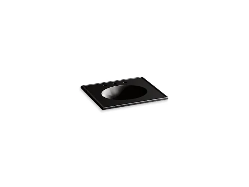 KOHLER K-2791-8 Ceramic/Impressions 25" oval vanity-top bathroom sink with 8" widespread faucet holes
