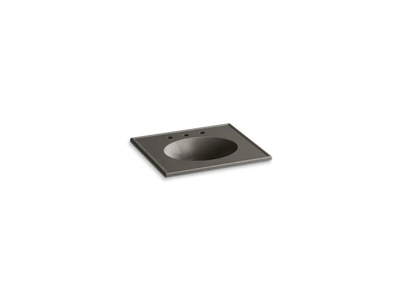 KOHLER K-2791-8 Ceramic/Impressions 25" oval vanity-top bathroom sink with 8" widespread faucet holes