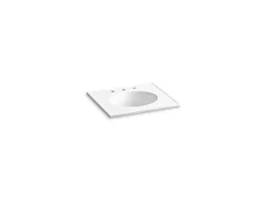KOHLER K-2791-8 Ceramic/Impressions 25" oval vanity-top bathroom sink with 8" widespread faucet holes