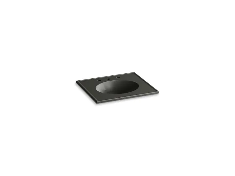 KOHLER K-2791-8 Ceramic/Impressions 25" oval vanity-top bathroom sink with 8" widespread faucet holes