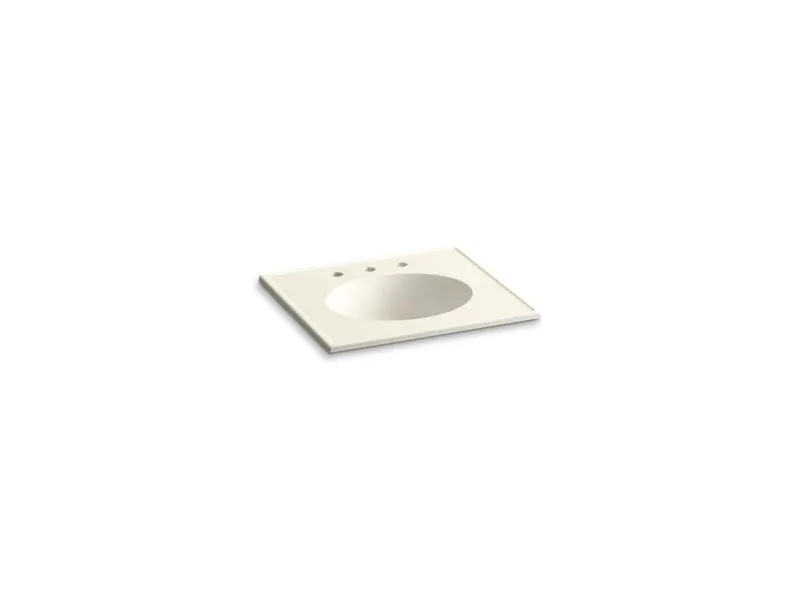 KOHLER K-2791-8 Ceramic/Impressions 25" oval vanity-top bathroom sink with 8" widespread faucet holes