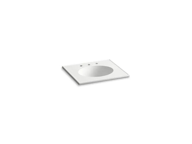 KOHLER K-2791-8 Ceramic/Impressions 25" oval vanity-top bathroom sink with 8" widespread faucet holes