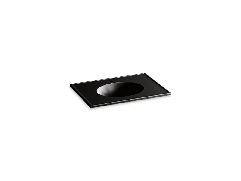 KOHLER K-2796-1 Ceramic/Impressions 31" oval vanity-top bathroom sink with single faucet hole