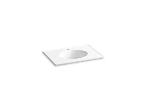 KOHLER K-2796-1 Ceramic/Impressions 31" oval vanity-top bathroom sink with single faucet hole