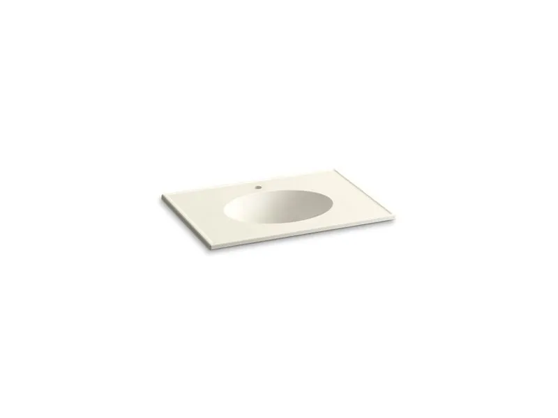 KOHLER K-2796-1 Ceramic/Impressions 31" oval vanity-top bathroom sink with single faucet hole