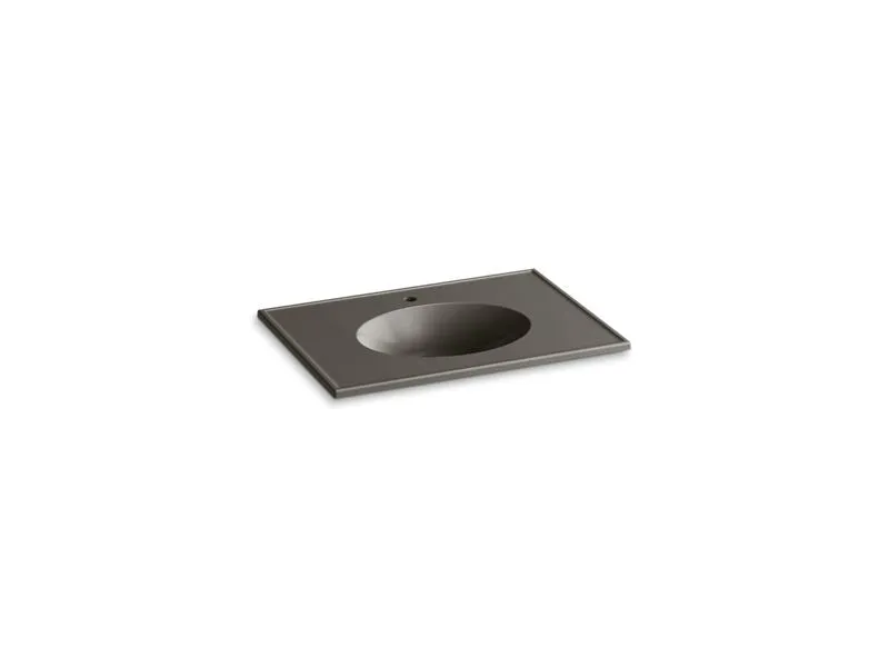 KOHLER K-2796-1 Ceramic/Impressions 31" oval vanity-top bathroom sink with single faucet hole