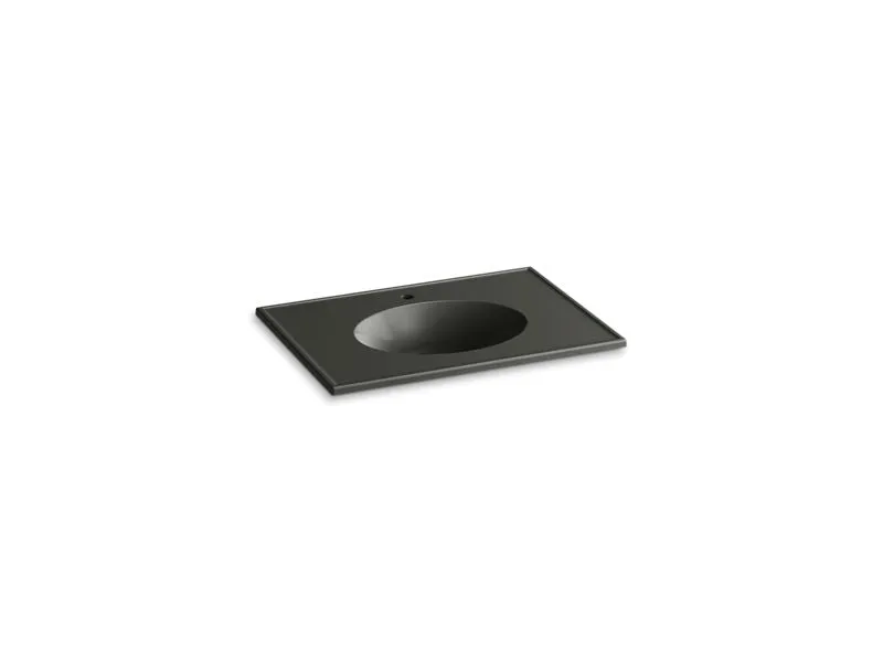 KOHLER K-2796-1 Ceramic/Impressions 31" oval vanity-top bathroom sink with single faucet hole