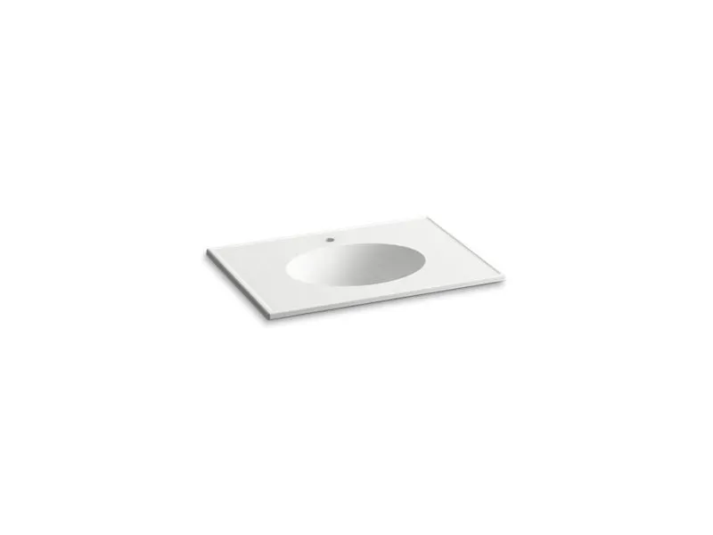 KOHLER K-2796-1 Ceramic/Impressions 31" oval vanity-top bathroom sink with single faucet hole