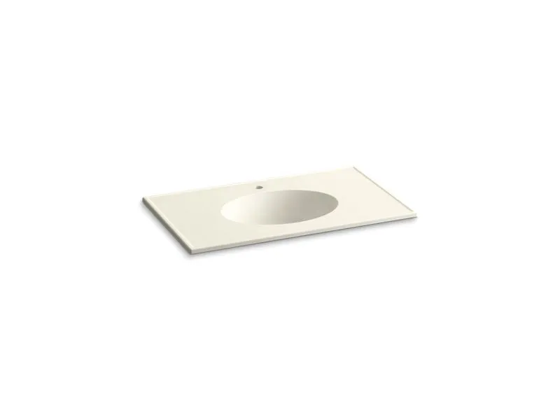 KOHLER K-2798-1 Ceramic/Impressions 37" oval vanity-top bathroom sink with single faucet hole